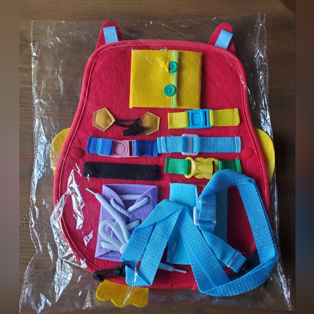 Toddler Busy Board, Montessori toy, preschool educational sensory toy